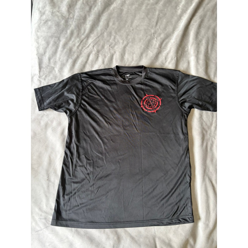 UltraClub Mens Aviation Ordnance IYOYAS Graphic Tee Black Red Medium